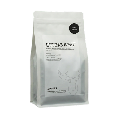 Bittersweet — upright transparent coffee hero