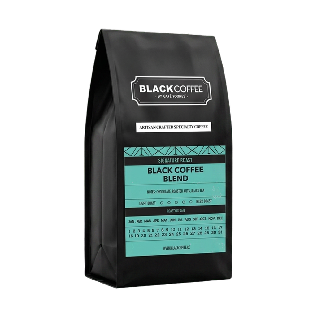 Black Coffee Blend — upright transparent coffee hero