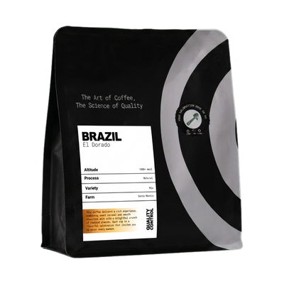 Brazil El Dorado — upright transparent coffee hero