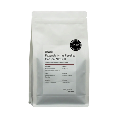 Brazil - Fazenda Irmas Pereira Catucai Natural — upright transparent coffee hero