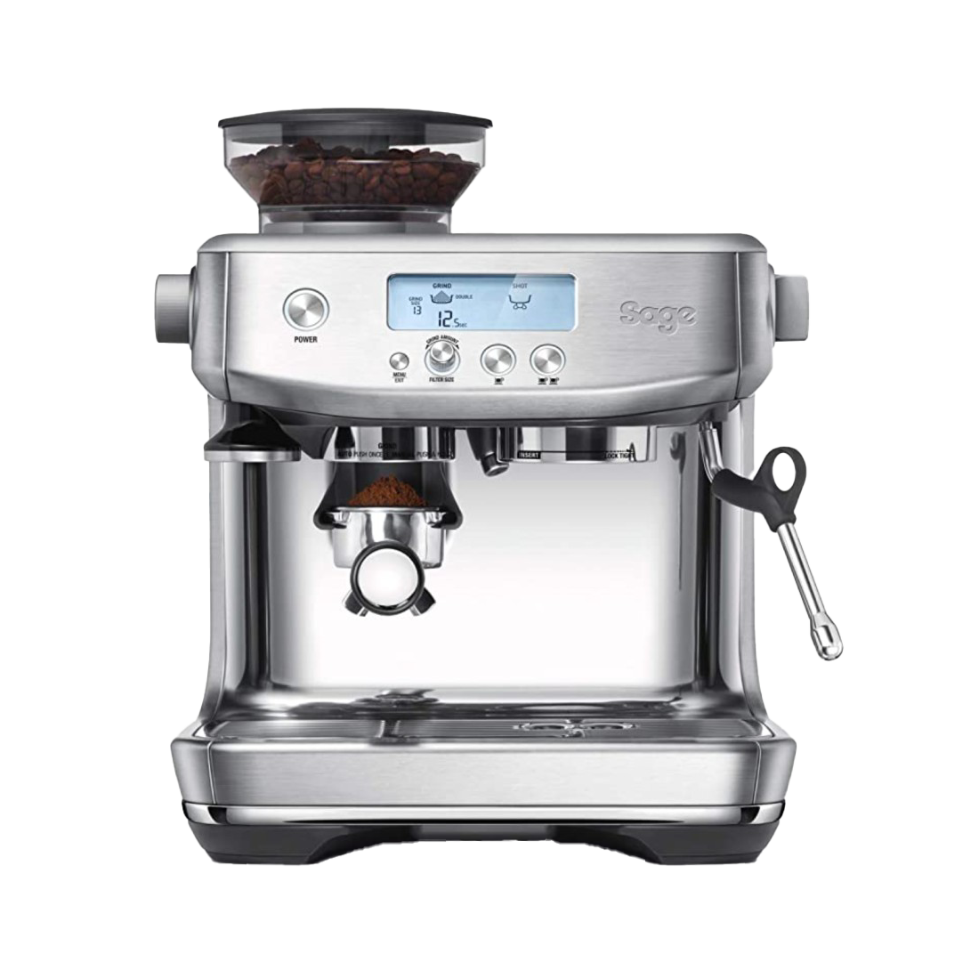 Breville Sage Barista Pro - BeanBurds Breville Brushed Stainless Steel Coffee Machine