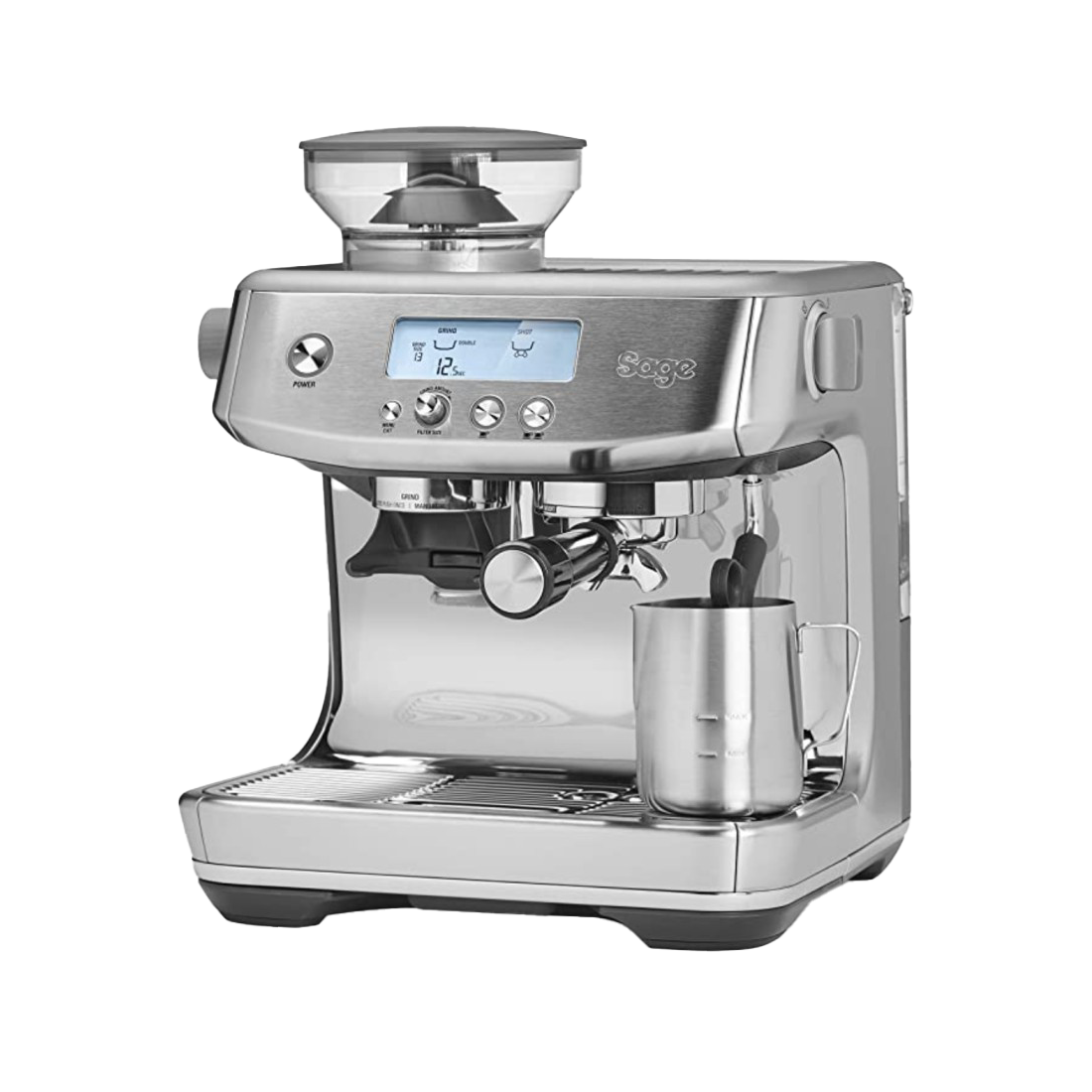Sage - The Barista Pro - BeanBurds Breville Brushed Stainless Steel Coffee Machine
