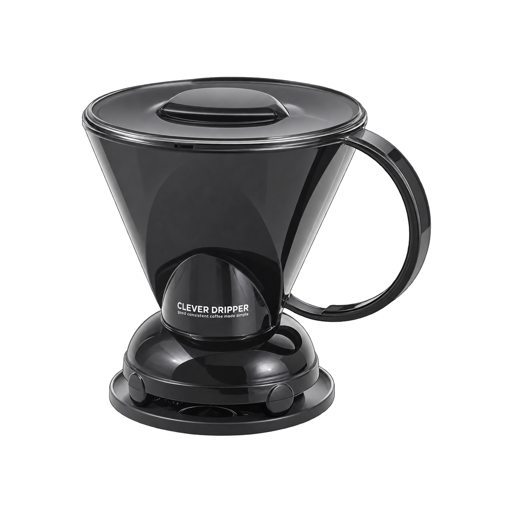 Clever Dripper Black with Filters — product view on transparent background