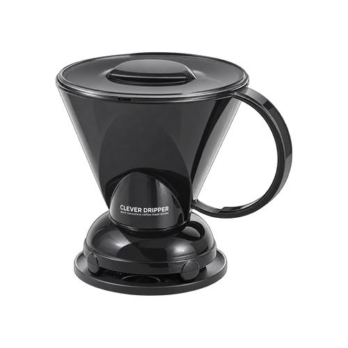 Clever Dripper Black with Filters — product view on transparent background