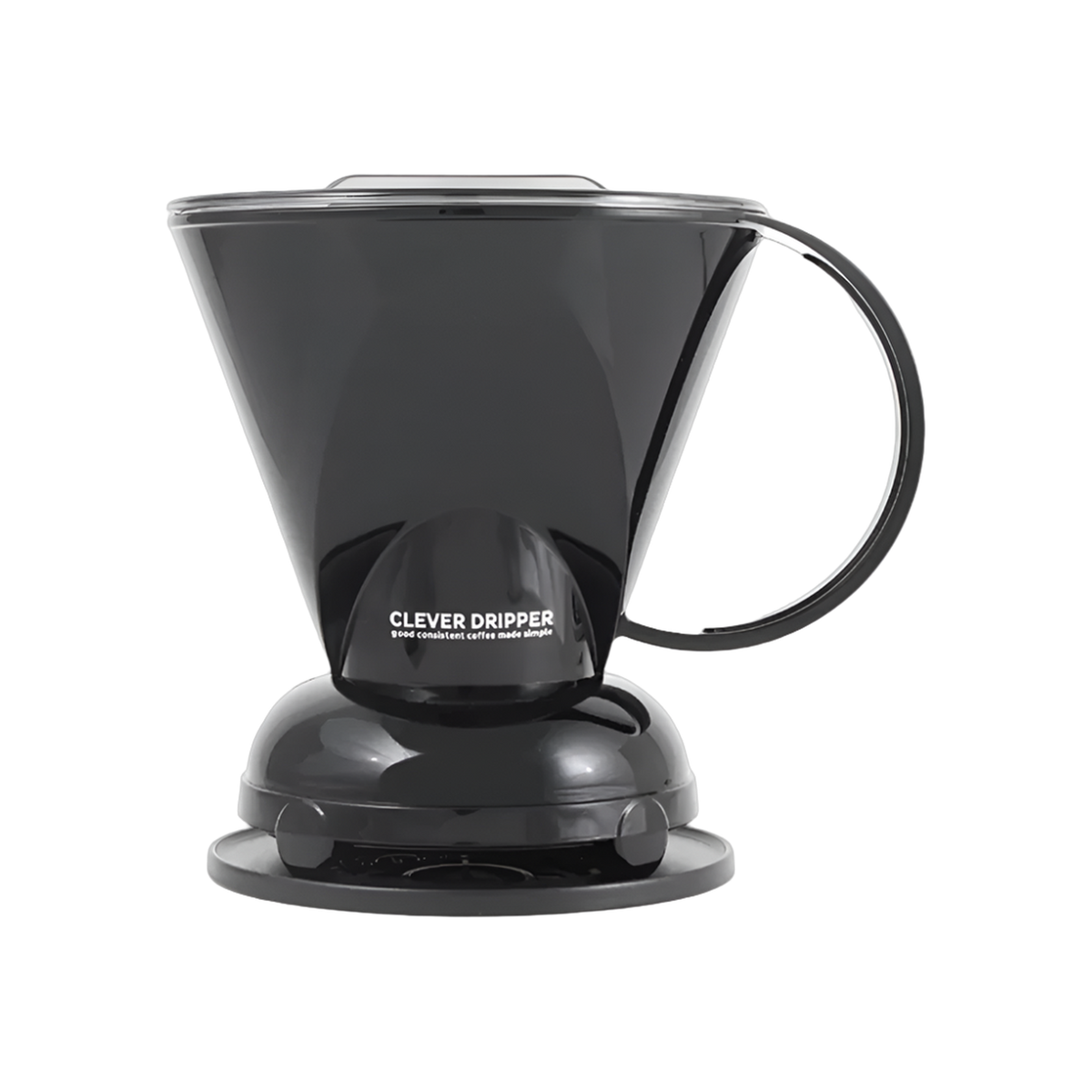 Clever Dripper Black with Filters — square product photo with transparent padding