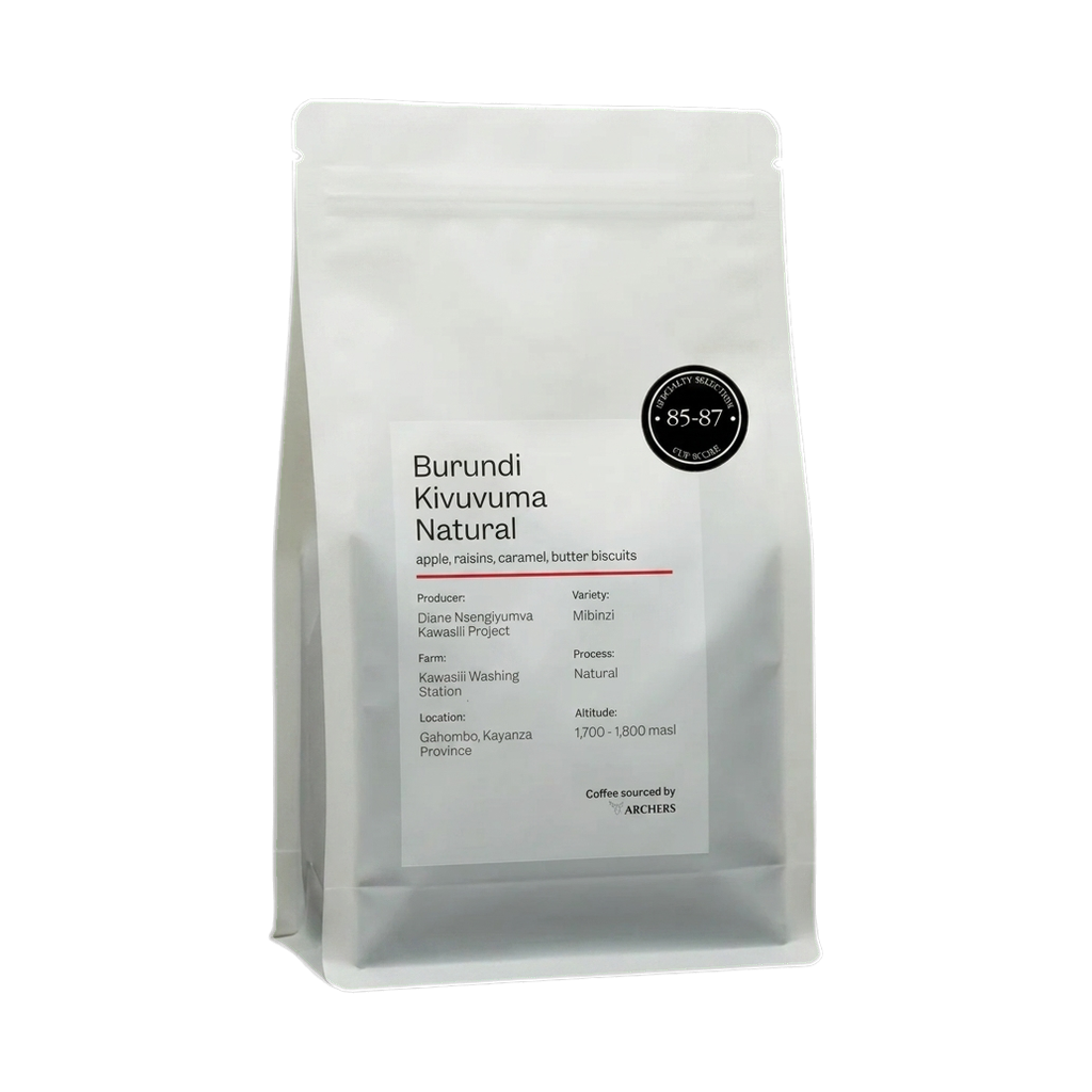 Burundi - Kivuvuma Natural — upright transparent coffee hero