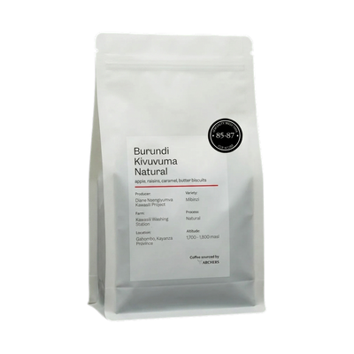 Burundi - Kivuvuma Natural — upright transparent coffee hero