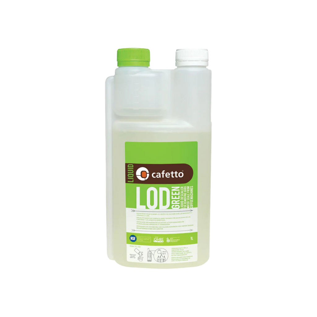 Cafetto LOD Green High-Performance Descaler – 1L — square product photo with transparent padding