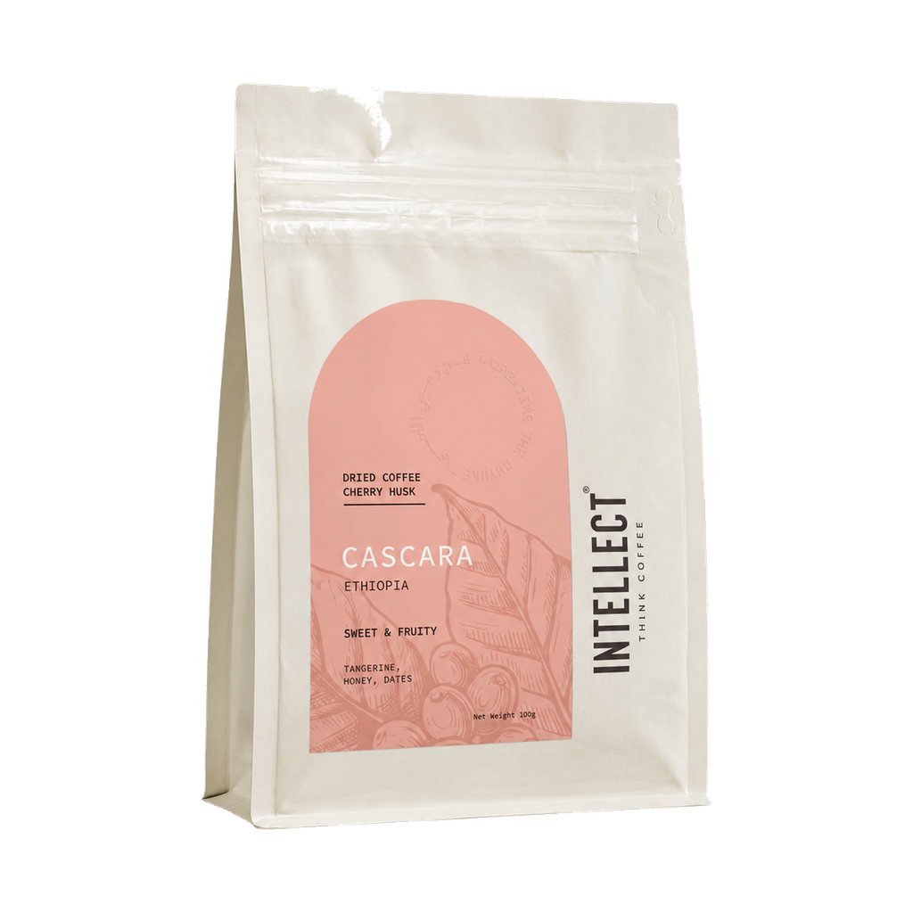 Cascara Pods — transparent upright 15-degree yaw hero