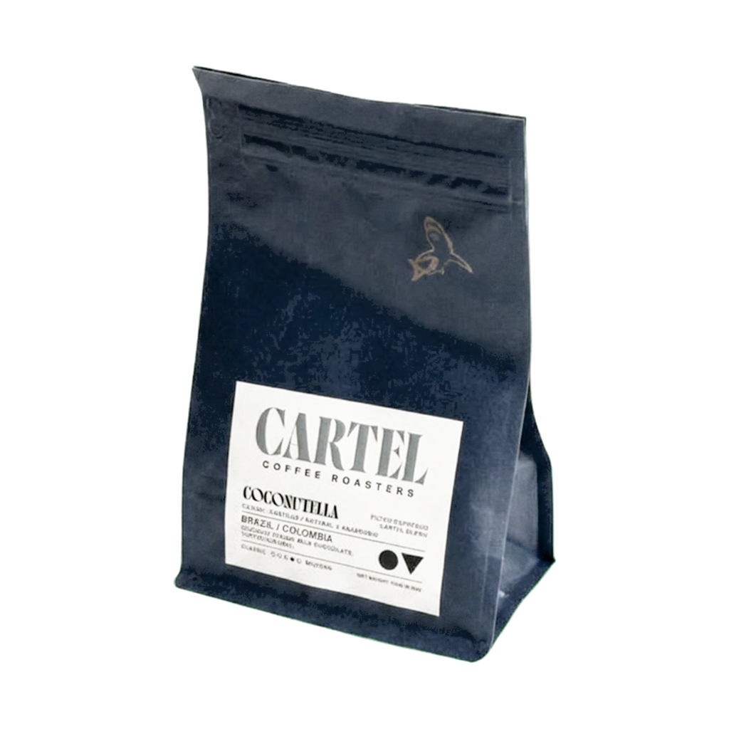 CocoNutella — upright transparent coffee hero
