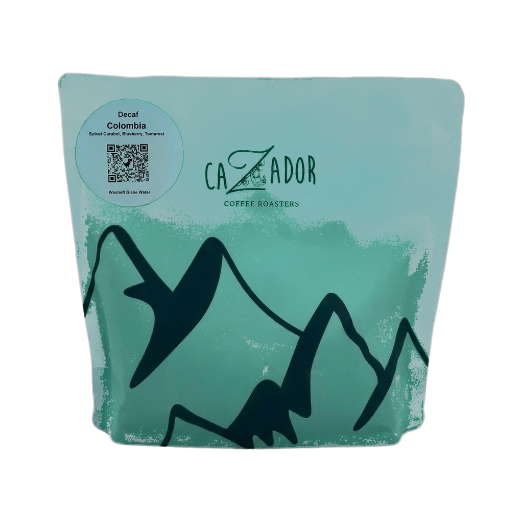Colombia Decaf — upright transparent coffee hero