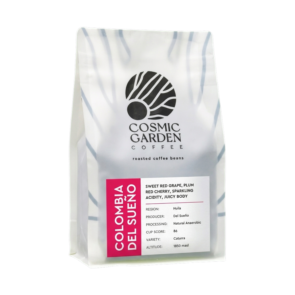 Colombia Del Sueno — upright transparent coffee hero