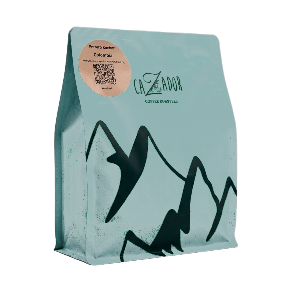 Colombia Ferrero Rocher — upright transparent coffee hero