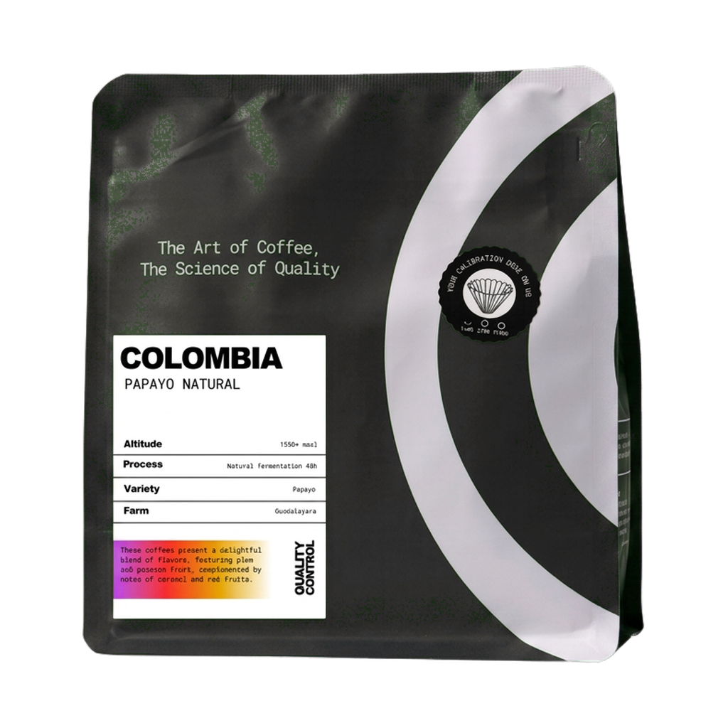 Colombia Guadalajara Papayo — upright transparent coffee hero