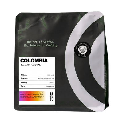 Colombia Guadalajara Papayo — upright transparent coffee hero