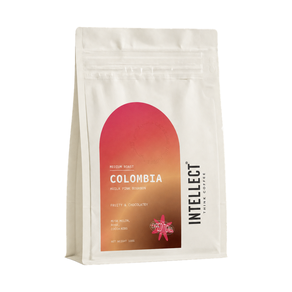 Colombia Huila Pink Bourbon — transparent upright 15-degree yaw hero