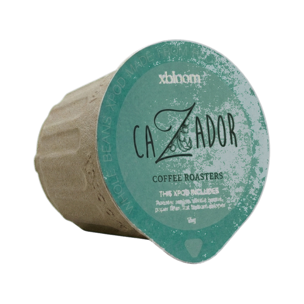Colombia Passion Fruit xPods for xBloom — upright transparent coffee hero