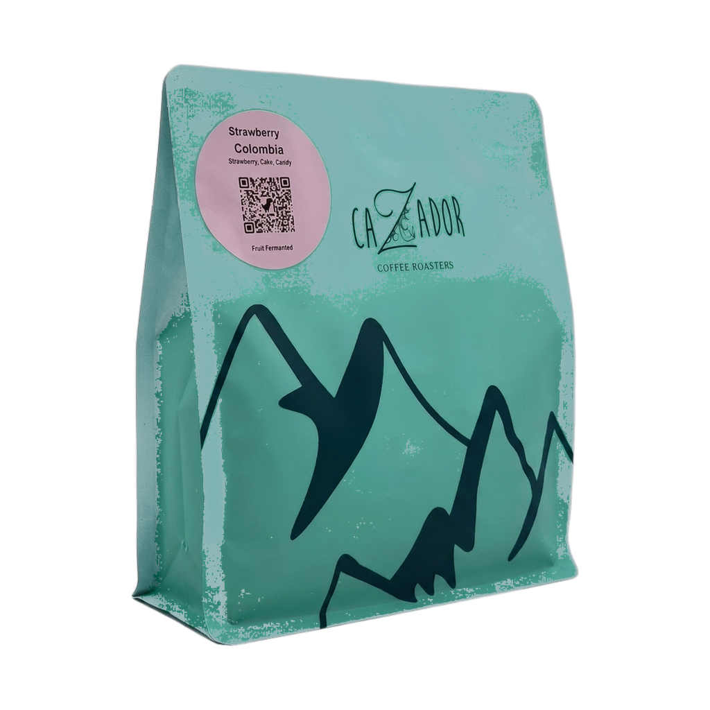 Colombia Strawberry Huila — upright transparent coffee hero