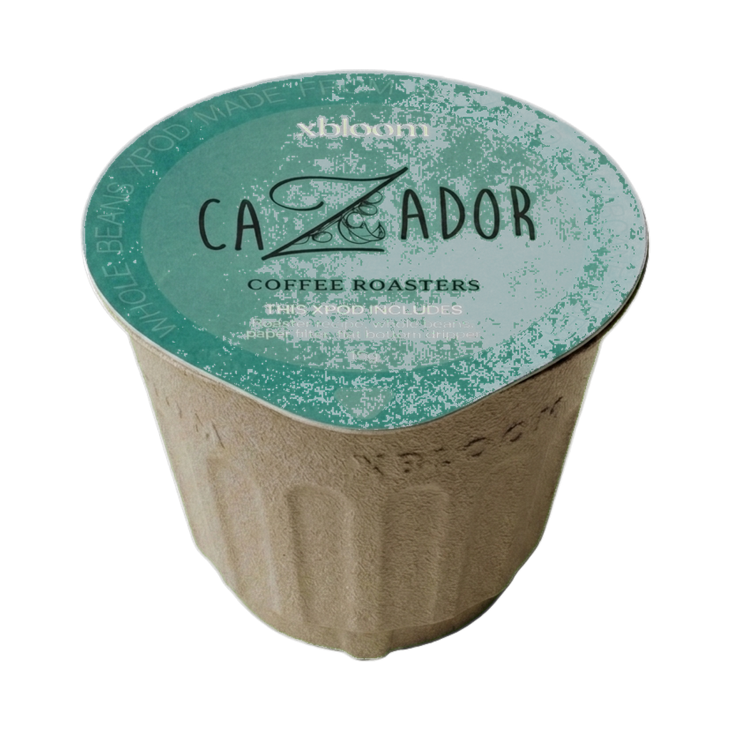 Colombia Tobacco xPods for xBloom — upright transparent coffee hero