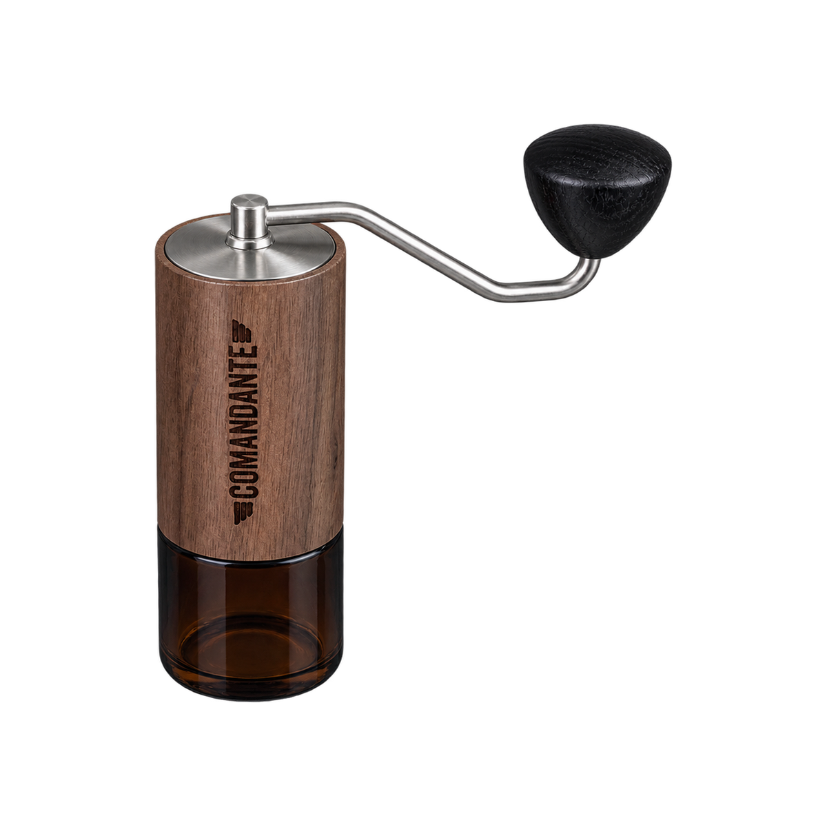 Comandante - C40 MK4 Nitro Blade Coffee Grinder - Natural Wood — Virginia Walnut — matching product angle on transparent background