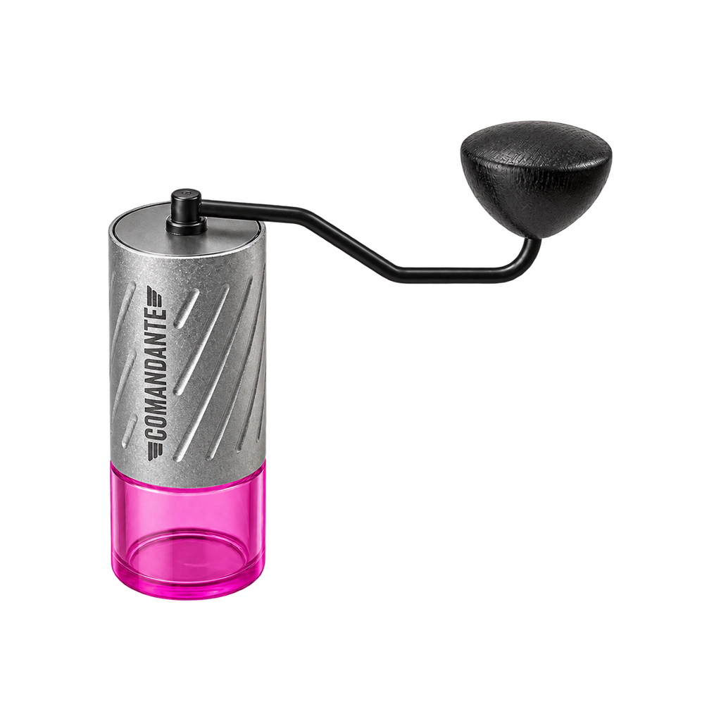 Comandante C60 Baracuda – High-Performance Manual Coffee Grinder — Stone Washed — matching product angle on transparent background