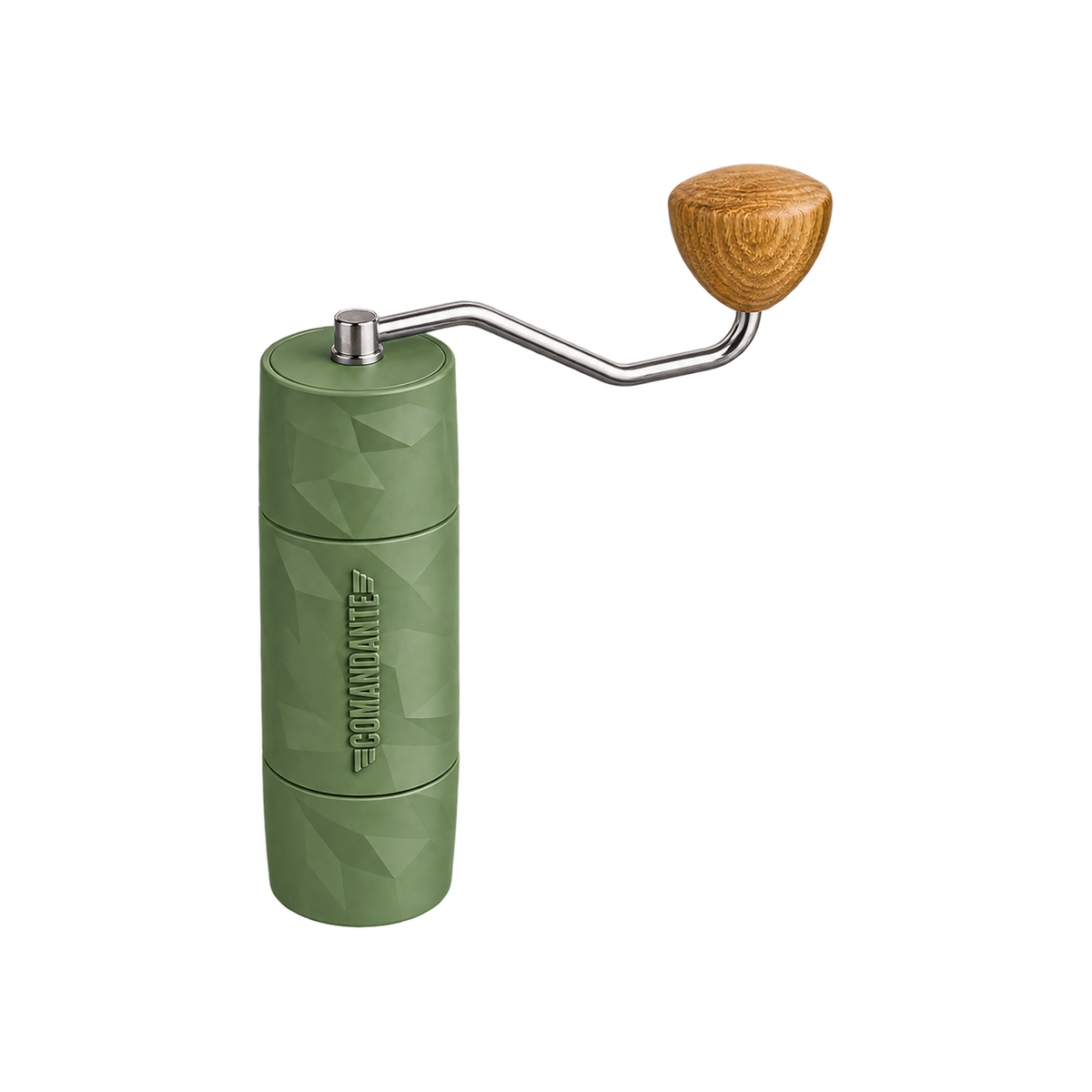 Comandante X25 Trailmaster – Dune Coffee Grinder — Sage Green — matching product angle on transparent background