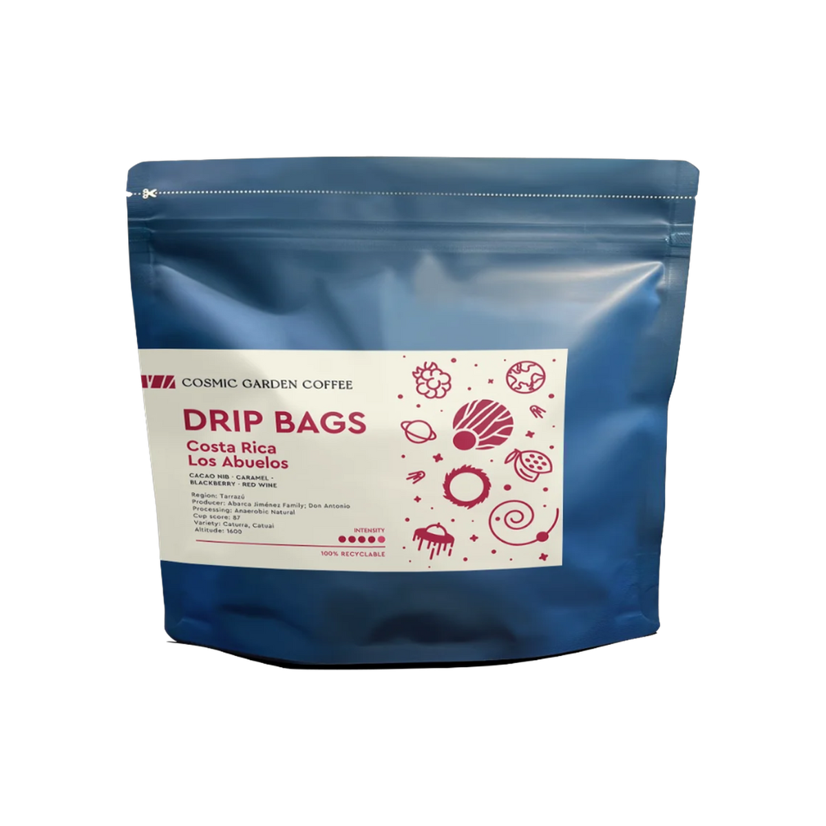 Costa Rica Los Abuelos Drip Bags — square product photo with transparent padding