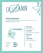 Colombia Strawberry Huila - BeanBurds Cazador Roaster Whole Beans / 200g Coffee Beans