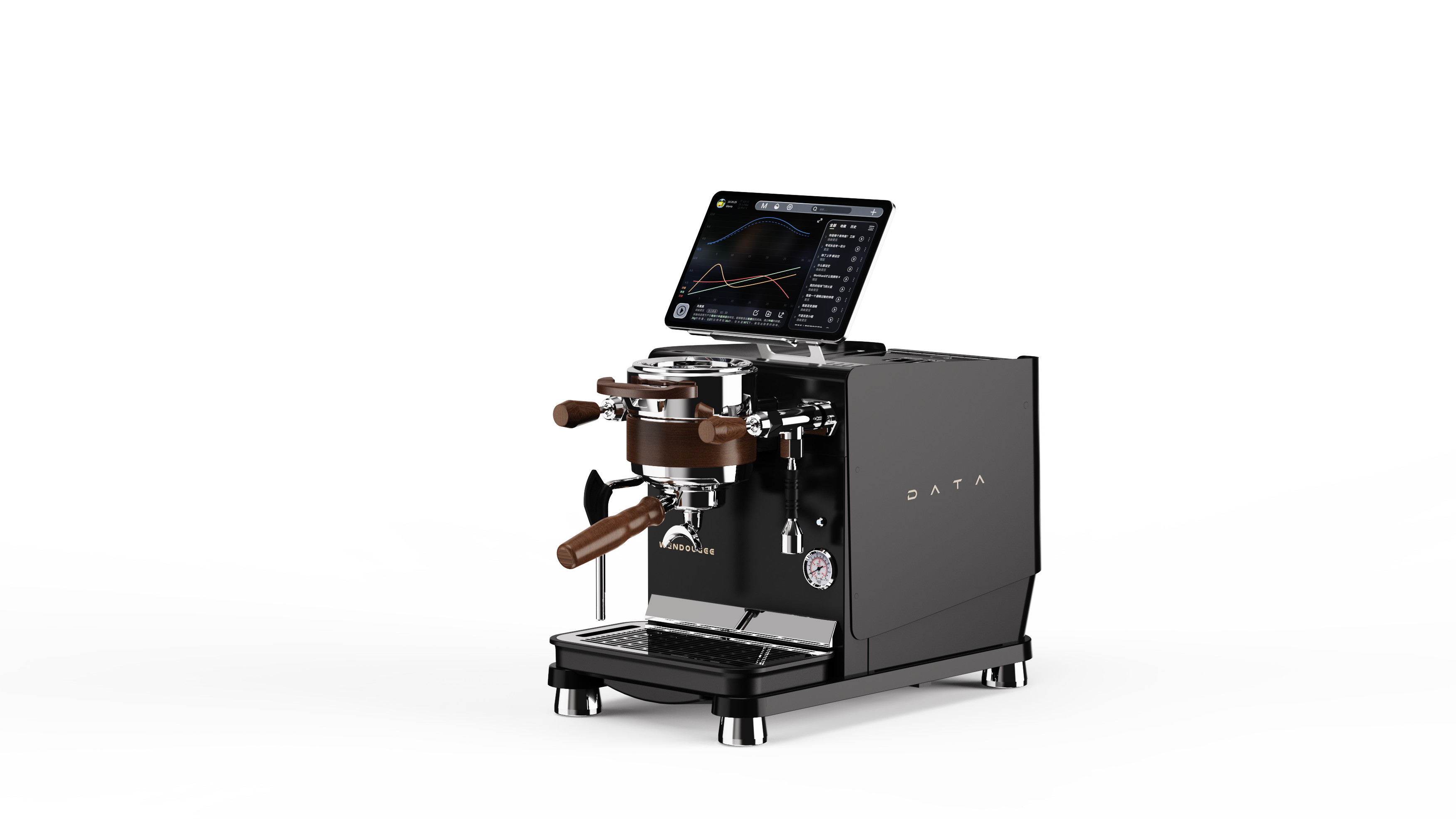 Wendougee Data S Espresso Machine Black Silver