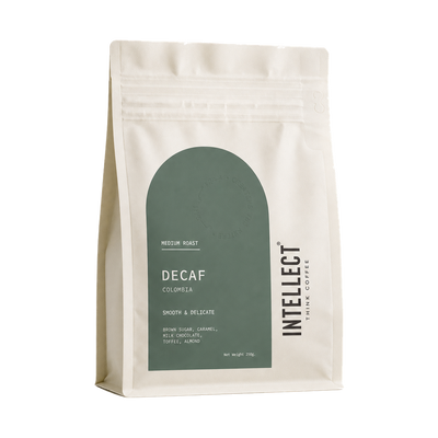 Decaf (Swiss Water) — transparent upright 15-degree yaw hero