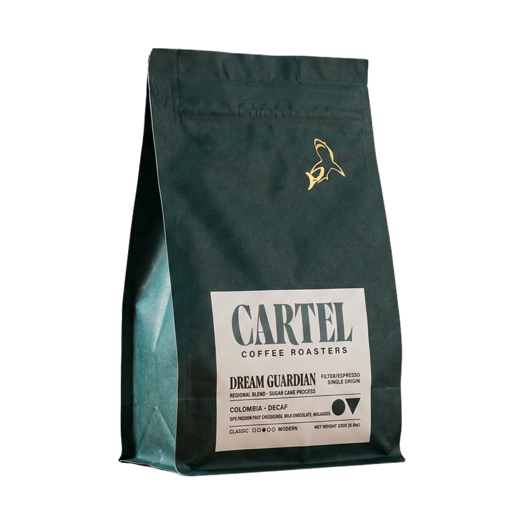Dream Guardian - Decaf - Colombia — upright transparent coffee hero