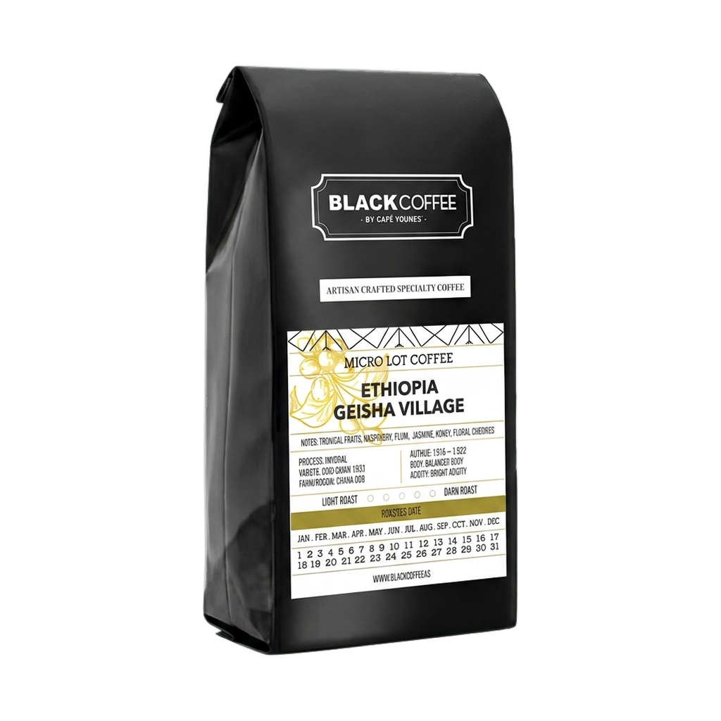 Ethiopia Gesha — upright transparent coffee hero