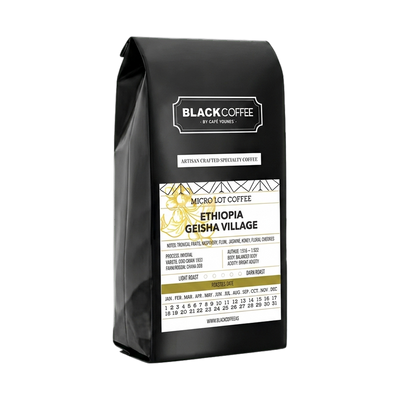 Ethiopia Gesha — upright transparent coffee hero