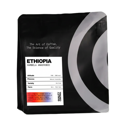 Ethiopia Hambela Anaerobic — upright transparent coffee hero