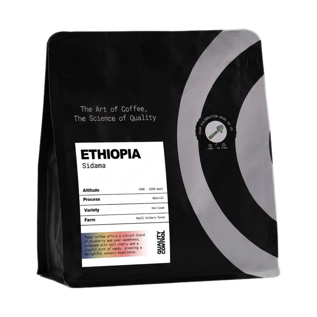Ethiopia Sidama — upright transparent coffee hero