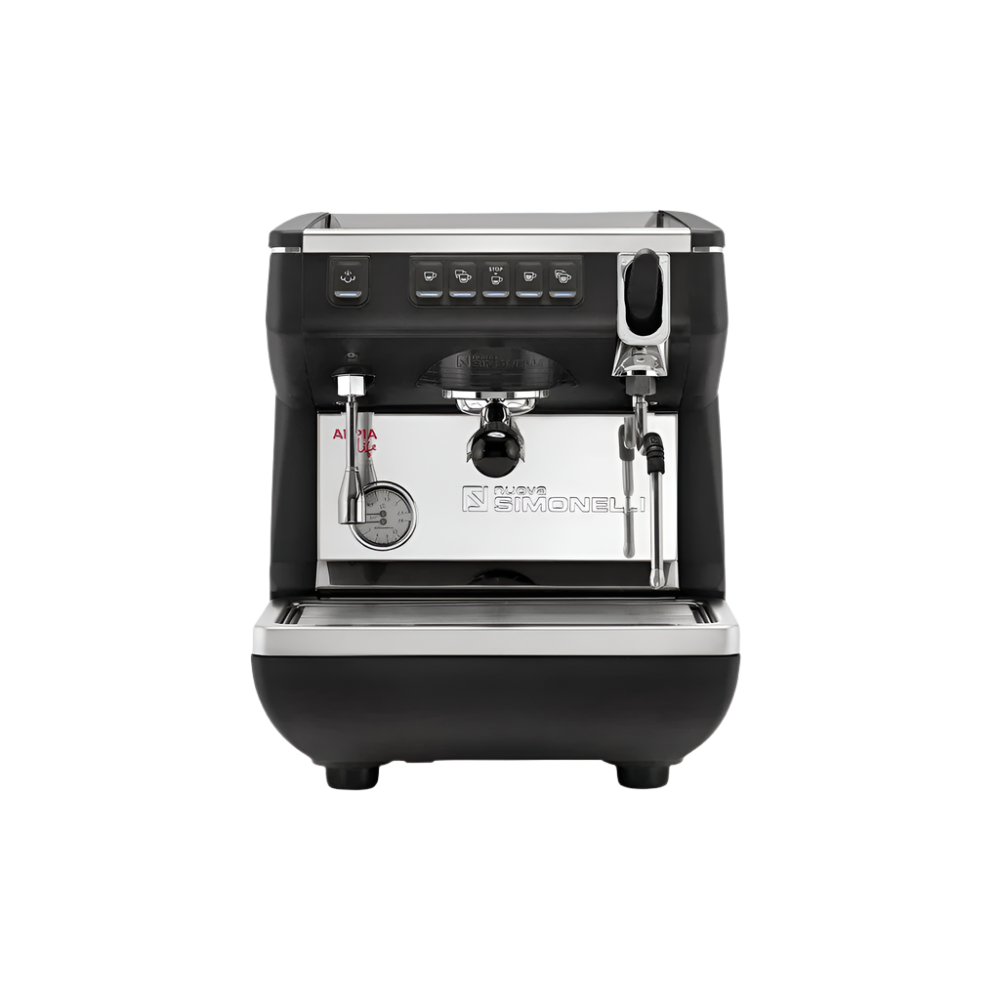 Nuova Simonelli Appia Life Single Group Volumetric - BeanBurds Al Menhaz Black / 8 liter boiler Espresso Machine