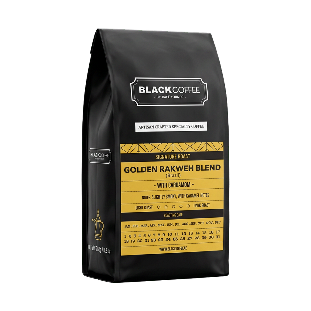 Golden Rakweh Blend — upright transparent coffee hero