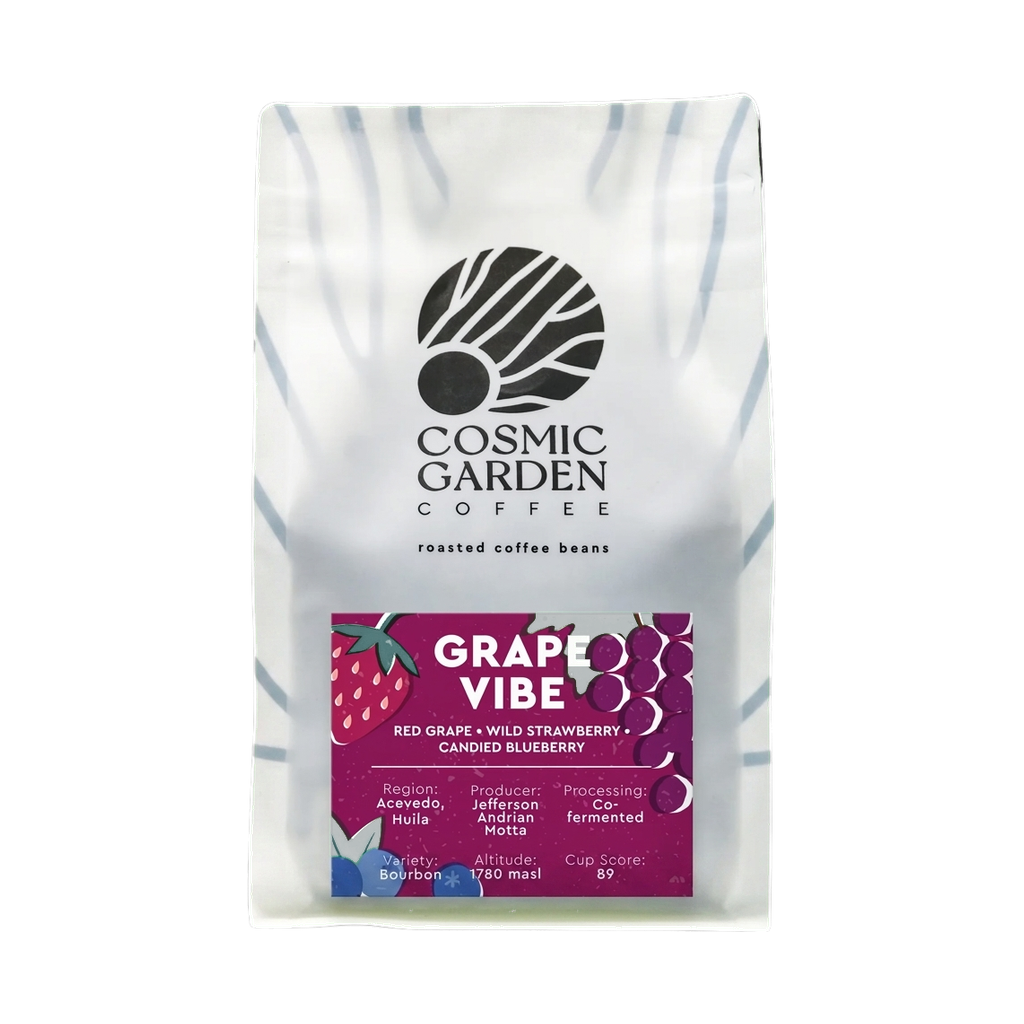 Grape Vibe — upright transparent coffee hero
