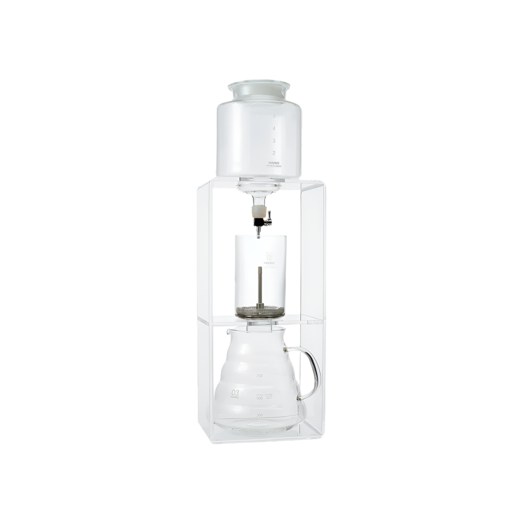 Hario Cold Water Drip Tower Clear — square product photo with transparent padding