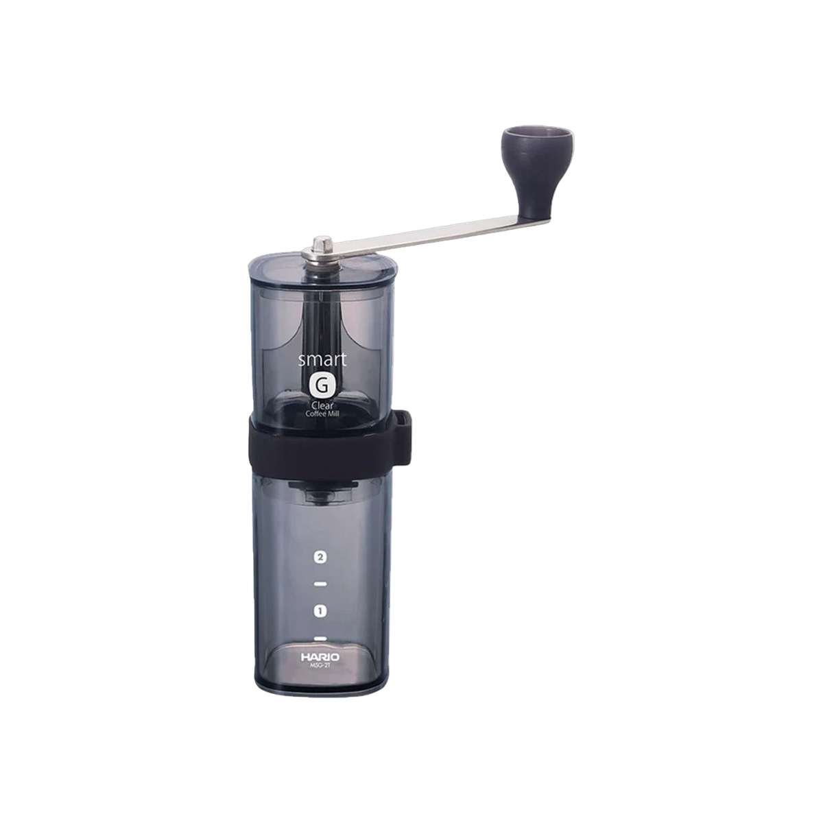 Hario Smart G Coffee Mill Black Grinder — square product photo with transparent padding