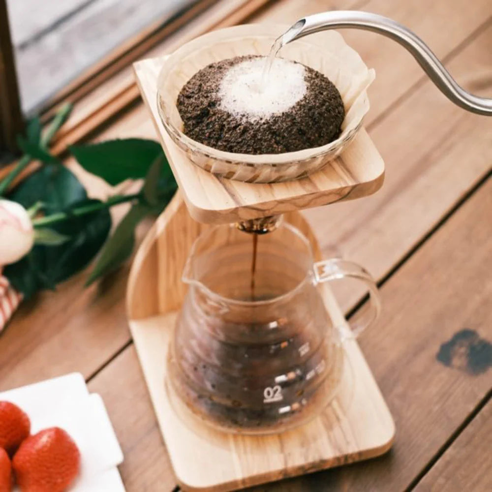طقم حامل هاريو V60 من خشب الزيتون