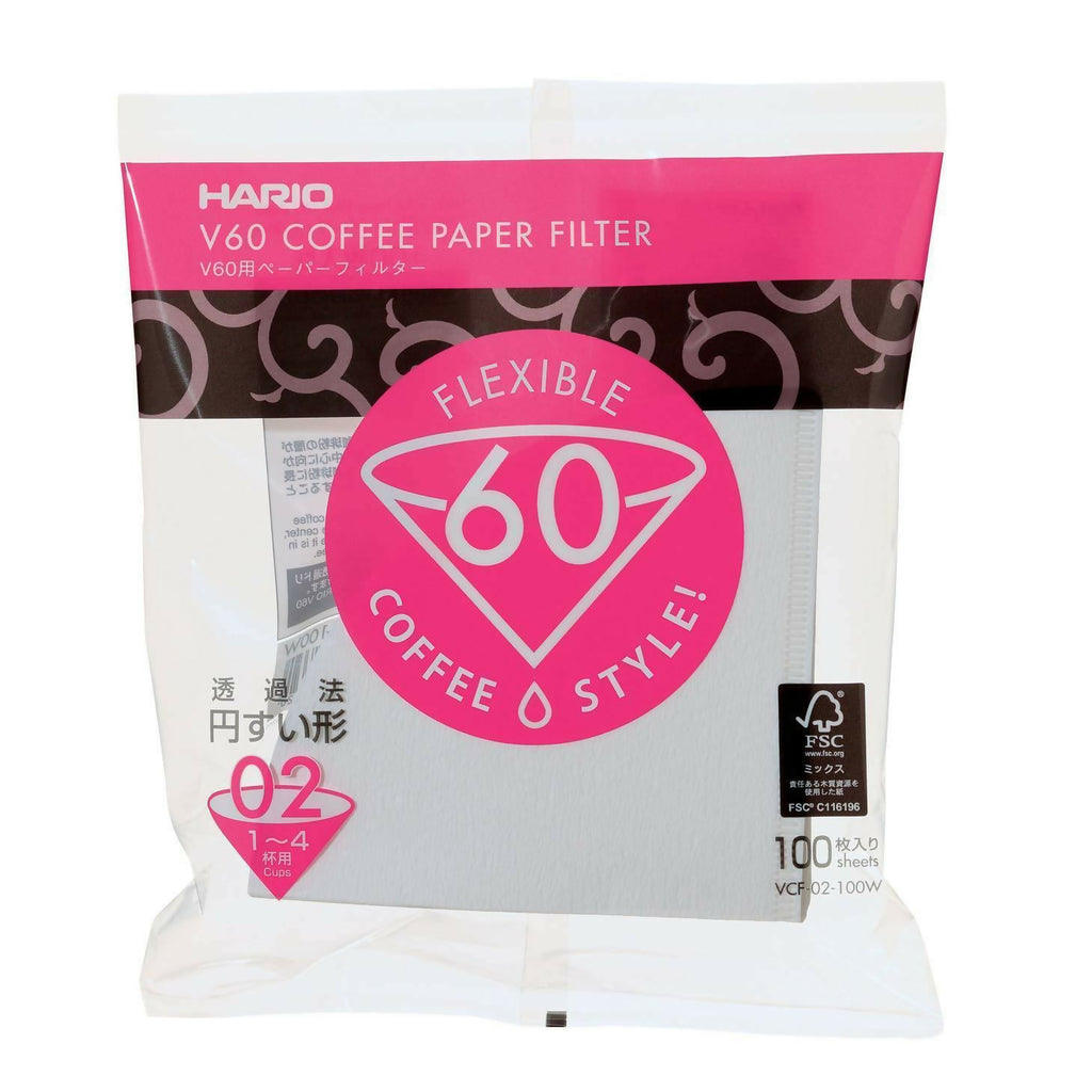Hario Paper Filters for V60-02 Dripper - BeanBurds CoffeeDesk Hario Paper Filters V60-02 (100) Filter paper