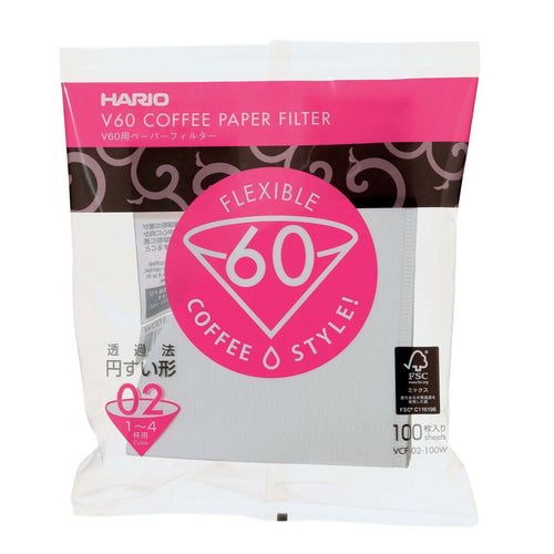 Hario Paper Filters for V60-02 Dripper - BeanBurds CoffeeDesk Hario Paper Filters V60-02 (100) Coffee Machines and Equipment