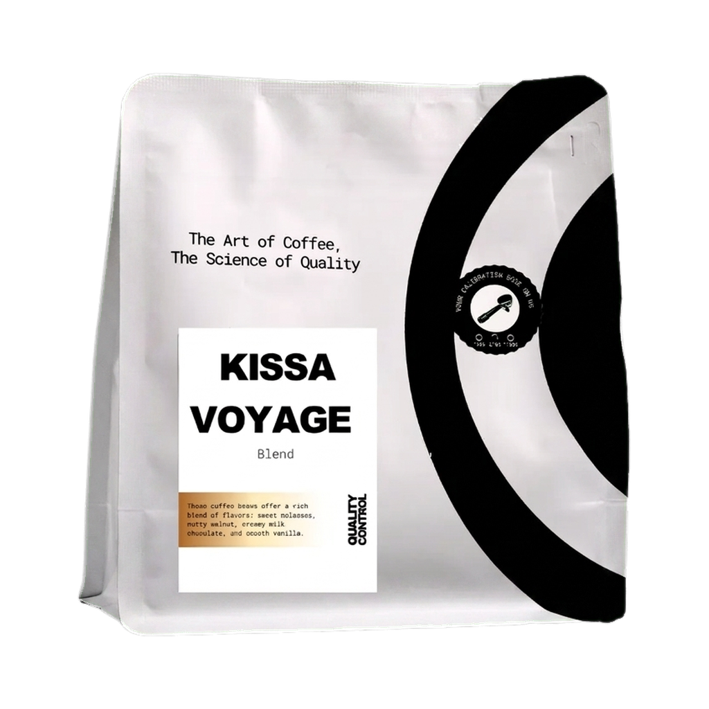 Kissa Voyage — upright transparent coffee hero