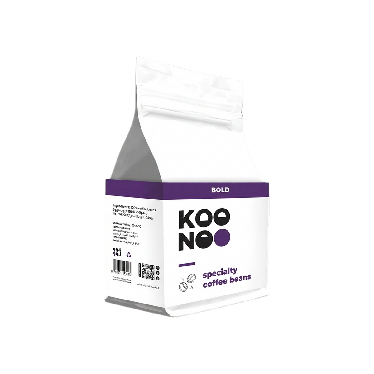 KOONOO Bold Beans — square product photo with transparent padding