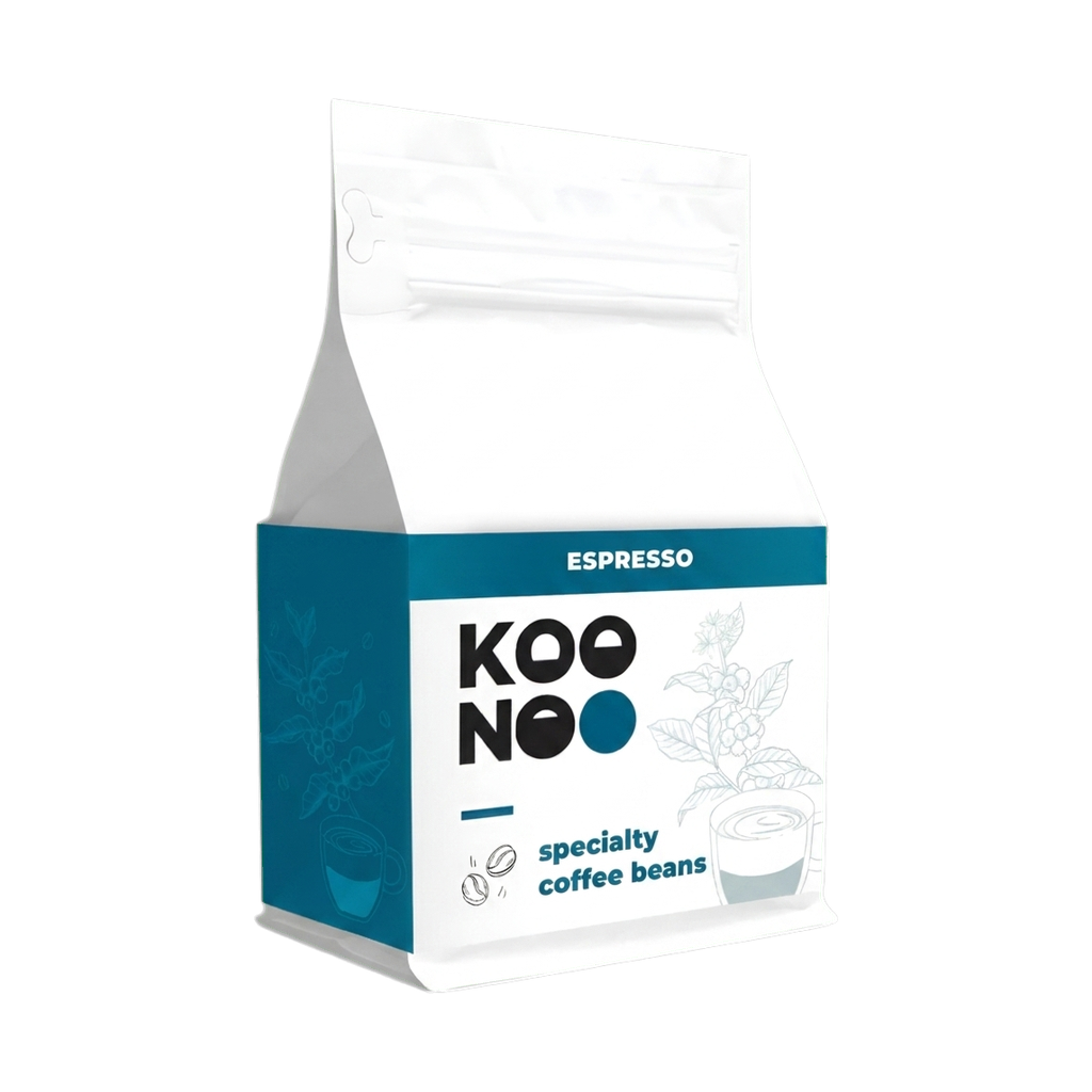 Koonoo Espresso Beans upright transparent hero image