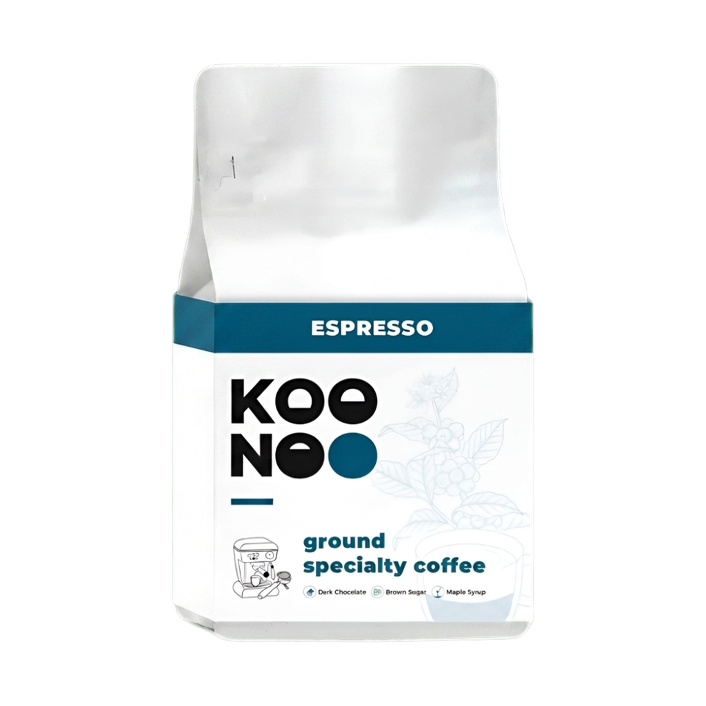 Koonoo Ground Coffee — upright transparent coffee hero