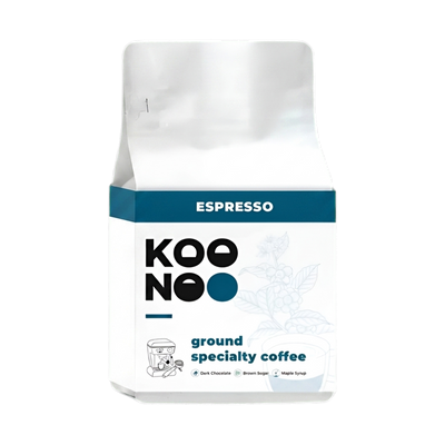 Koonoo Ground Coffee — upright transparent coffee hero