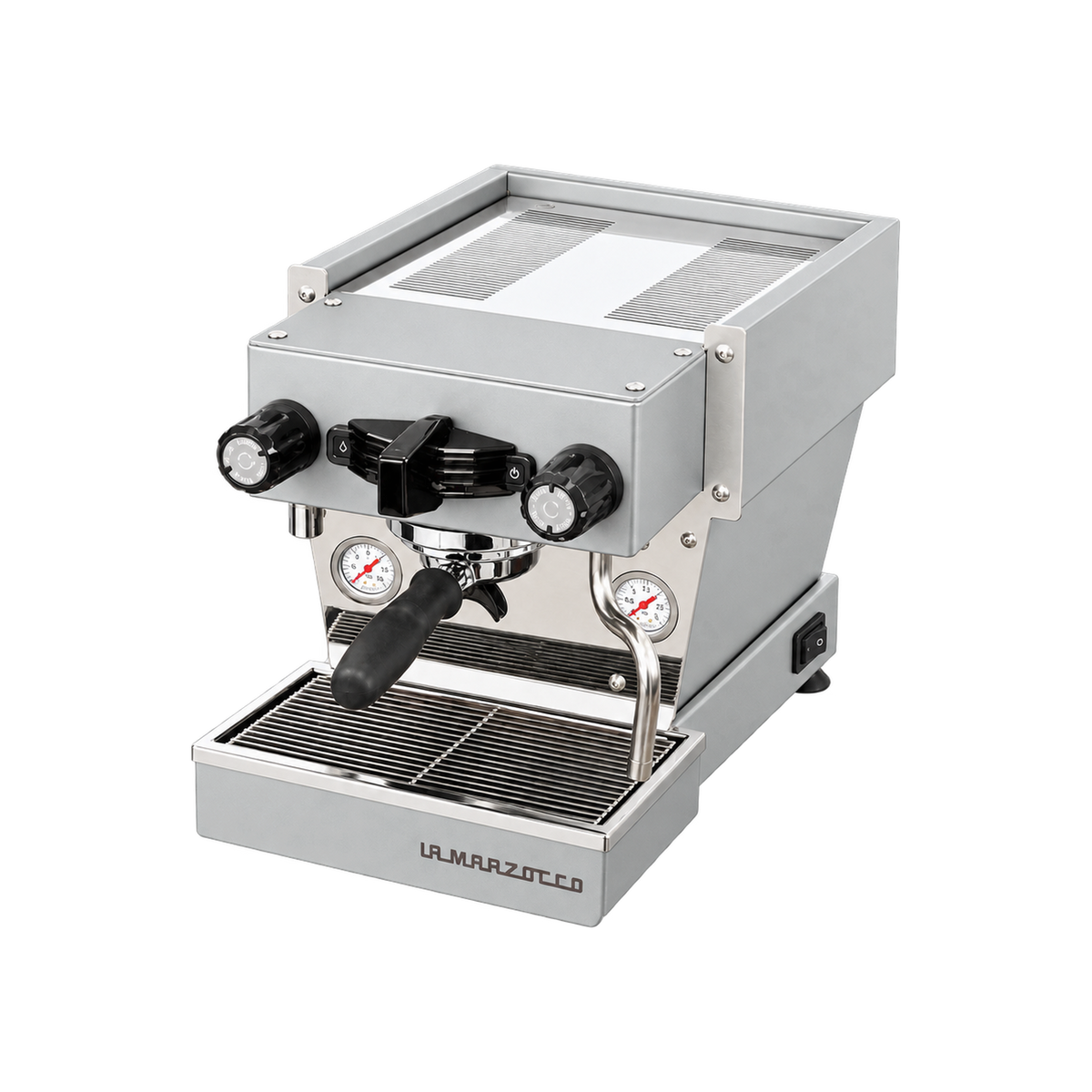 La Marzocco Linea Micra — Silver — matching product angle on transparent background