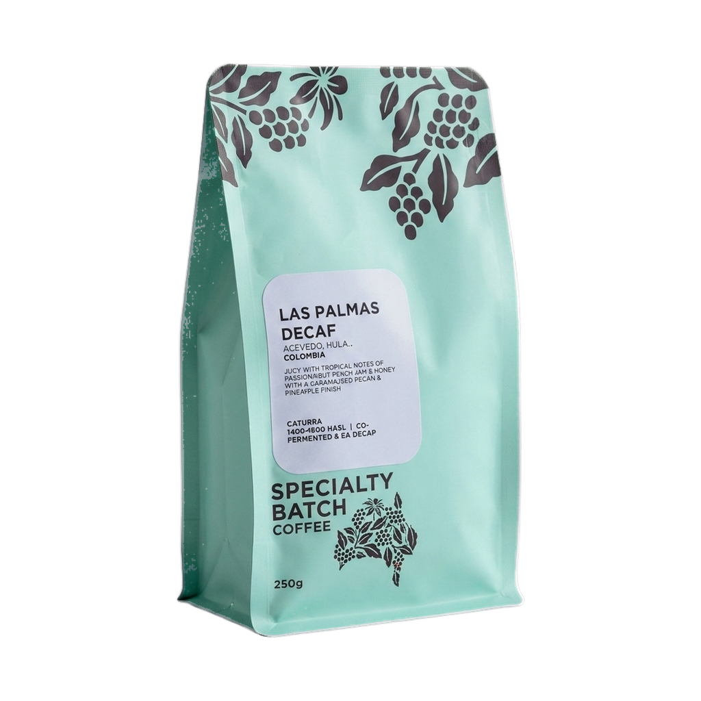 Las Palmas — upright transparent coffee hero
